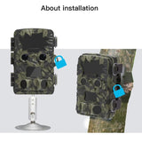 Outdoor Camouflage Dual Lens Infrared Camera with 4k Resolution and Night Vision - Rear View