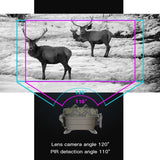 Outdoor Camouflage Dual Lens Infrared Camera with 4k Resolution and Night Vision - Close-Up Angle