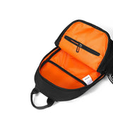 Adjustable Oxford Chest Bag For Men With Glasses Hang Belt Black - Top-Down View