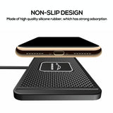 15w Car Wireless Charger with Anti-skid Mats and 1m Usb Cable - Black - Rear View