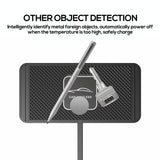 15w Car Wireless Charger with Anti-skid Mats and 1m Usb Cable - Black
