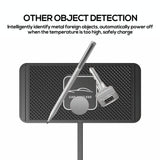 15w Car Wireless Charger with Anti-skid Mats and 1m Usb Cable - Black - Low Angle