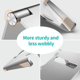 Foldable Laptop Stand - Aluminum Alloy Silver - Top-Down View
