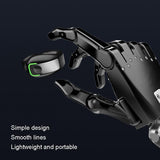 Lightweight Waterproof Bluetooth Earphone with Clip - Single-ear - Black - Rear View