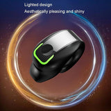 Lightweight Waterproof Bluetooth Earphone with Clip - Single-ear - Black