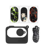 Silicone Case for Insta360 Go 3 with Neck Strap and Skin Wrap - White - Extra Image