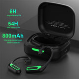 Wireless Bluetooth Headset with Interface Adaptation - Black - Top-Down View