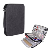 Waterproof Multi-function Storage Bag for Digital Accessories - l - Navy Blue - Front View