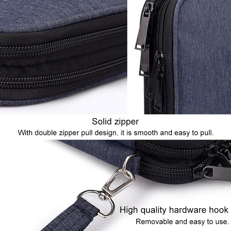 Waterproof Multi-function Storage Bag for Digital Accessories - l - Navy Blue