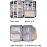 Waterproof Multi-function Storage Bag for Digital Accessories - l - Navy Blue