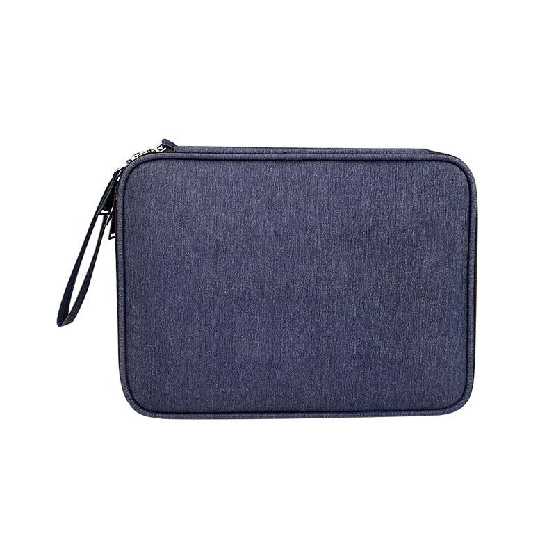 Waterproof Multi-function Storage Bag for Digital Accessories - l - Navy Blue