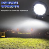 4 Inch Flood - Surface Mixed Luminous Anti - Glare Lens Round Light D0084 - Extra Image