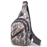 Men Oxford Cloth Crossbody Chest Bag Outdoor Leisure Single Shoulder Bag - Black - Extra Image