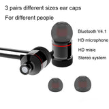 Wireless Bluetooth Sport Earbuds with Mic - Moreblue S07 - Black - 45-Degree Angle