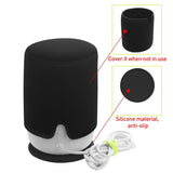 Black Dustproof Case for Homepod / Mini 2 Speaker with Anti-slip Pad - Rear View