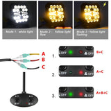 4 Inch Square Mixed Luminous Fishbone Angel Eye Car Work Light - Extra Image