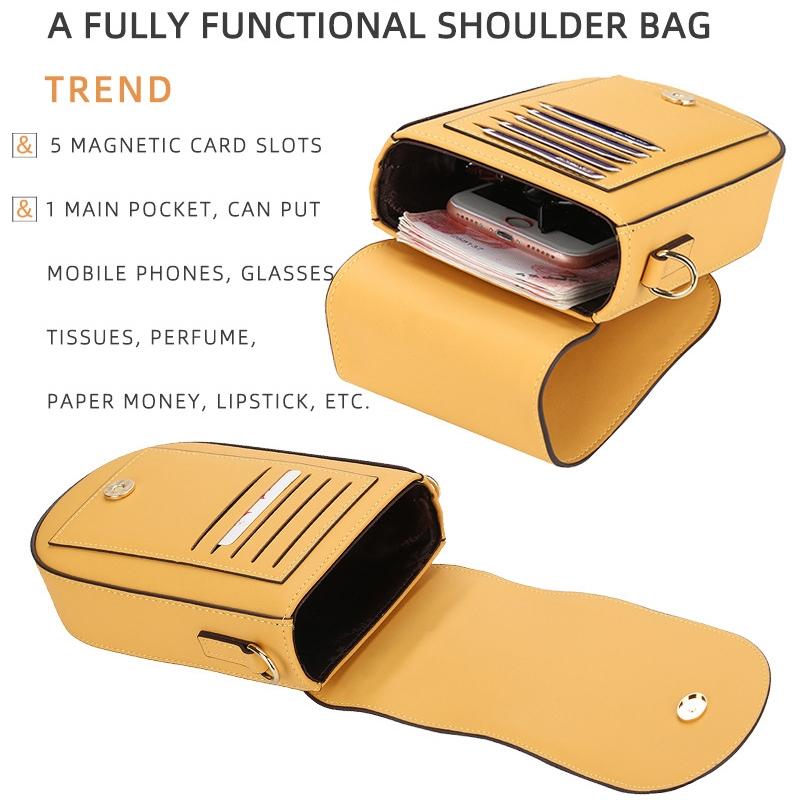 Multi Card Clutch For Women Mobile Phone - Yellow