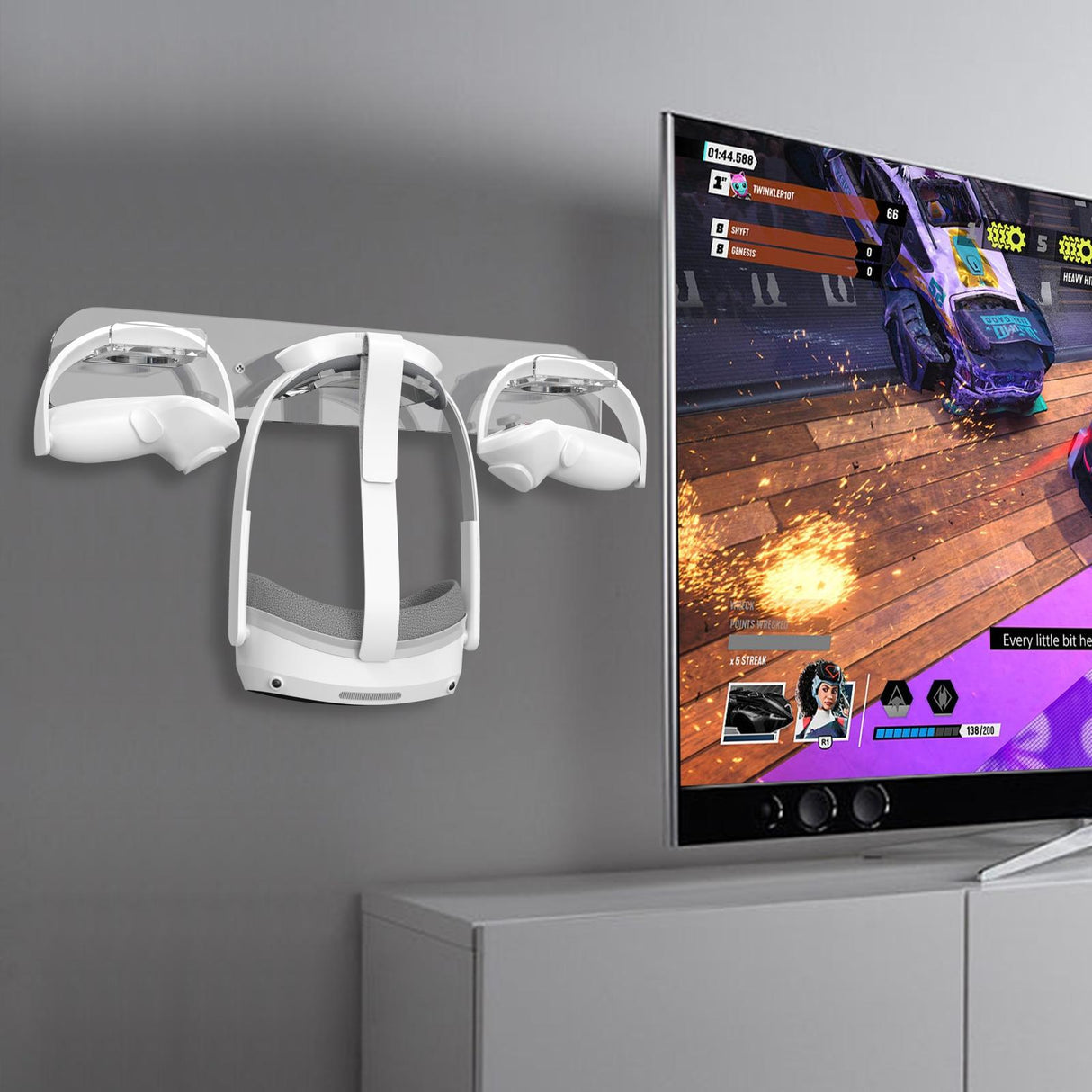 Acrylic Wall Mount for Vr Headsets - Black