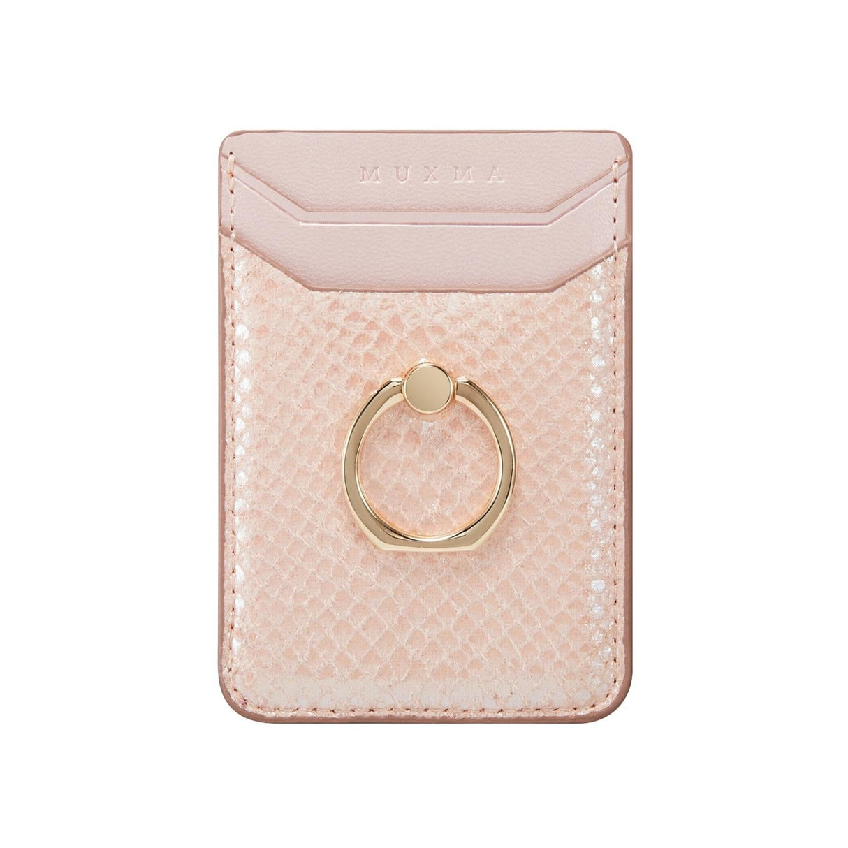 Rfid Snake Texture Phone Card Bag With Ring Fits Most Phones - Green