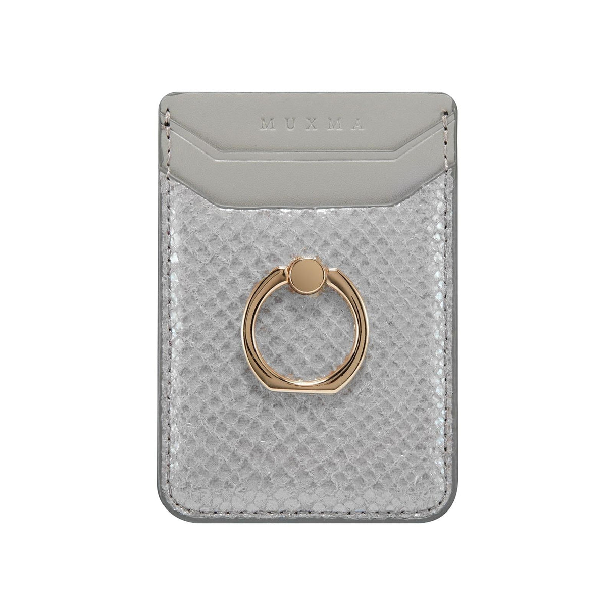 Rfid Snake Texture Phone Card Bag With Ring Fits Most Phones - Green