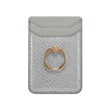Rfid Snake Texture Phone Card Bag With Ring Fits Most Phones - Green - Extra Image