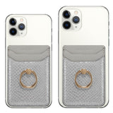 Rfid Snake Texture Phone Card Bag With Ring Fits Most Phones - Green - Extra Image