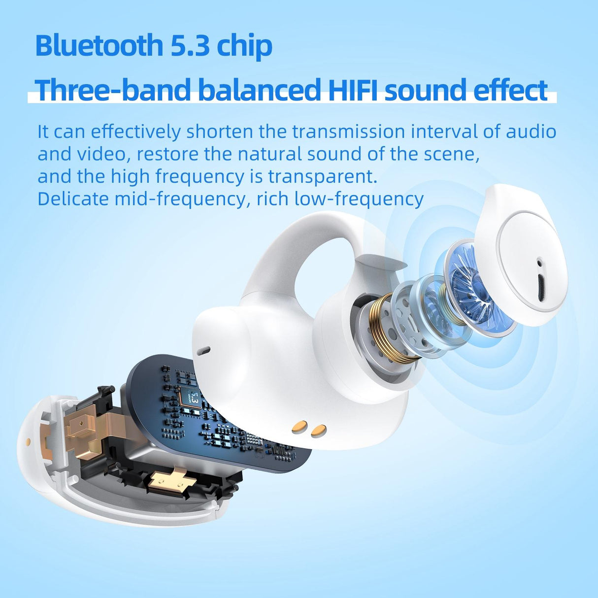 Wireless Bluetooth Earphone - Ear-mounted T306 - Black