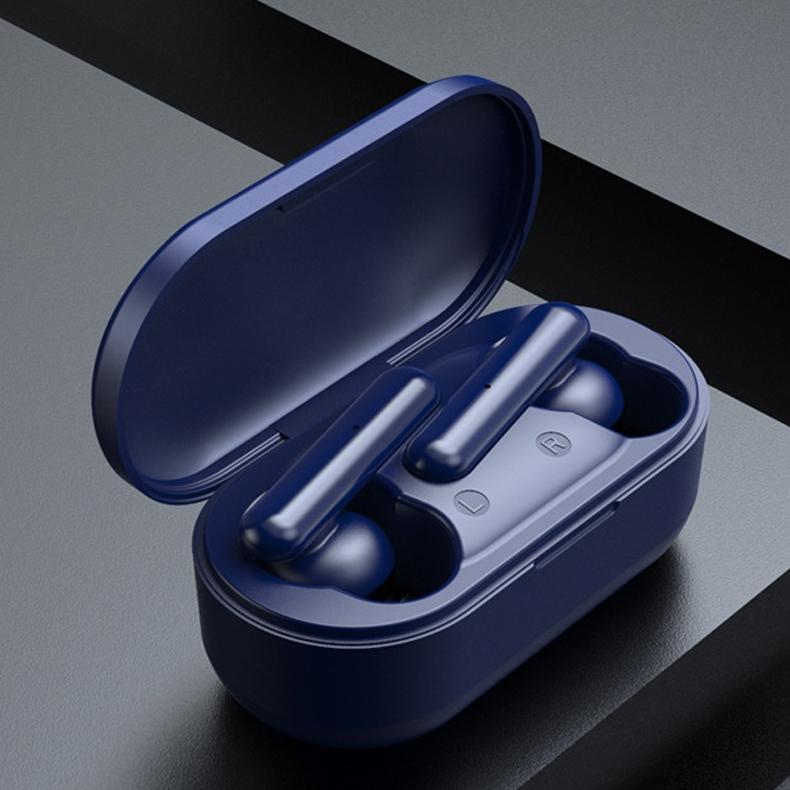 Mini Touch Control Tws Wireless Earphones with Mic & Charger Box - Black