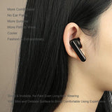 Mini Touch Control Tws Wireless Earphones with Mic & Charger Box - Black - Close-Up Angle