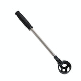 Foldable Golf Ball Picker with Stainless Steel Rod - 8 Sections - Black - Front View