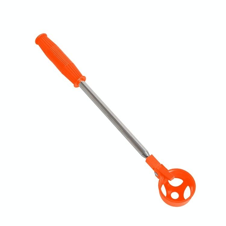 Foldable Golf Ball Picker with Stainless Steel Rod - 8 Sections - Black