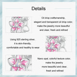 925 Sterling Silver Gradient Cherry Blossom Spacer Beads - 45-Degree Angle