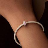 925 Sterling Silver Gradient Cherry Blossom Spacer Beads - Rear View