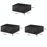 Water-repellent Billiard Table Cover - 225x116x82cm - Black - Top-Down View