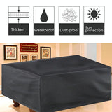 Water-repellent Billiard Table Cover - 225x116x82cm - Black - Rear View