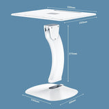 Portable Foldable Laptop Stand - Heightening Bracket Multifunctional White - Top-Down View