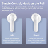 True Wireless Stereo Bluetooth Earphones - S61 - White - Top-Down View