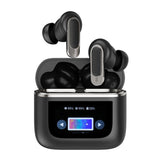 Wireless Anc Bluetooth Earphones with Touch Screen and Active Noise Reduction - Champagne Gold - Front View