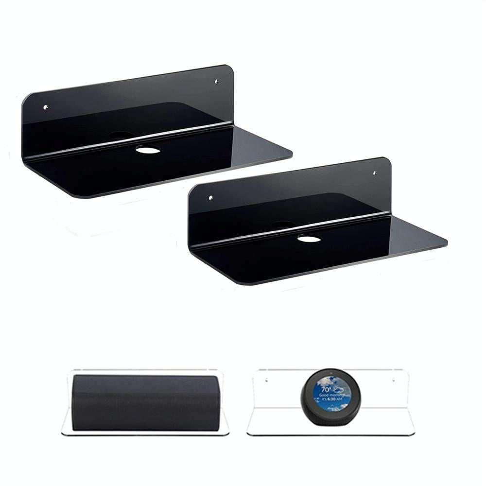 Set of 2 Wall Mounts for Speakers and Surveillance Cameras - Transparent