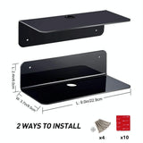 Set of 2 Wall Mounts for Speakers and Surveillance Cameras - Transparent