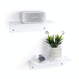 Set of 2 Wall Mounts for Speakers and Surveillance Cameras - Transparent - 45-Degree Angle