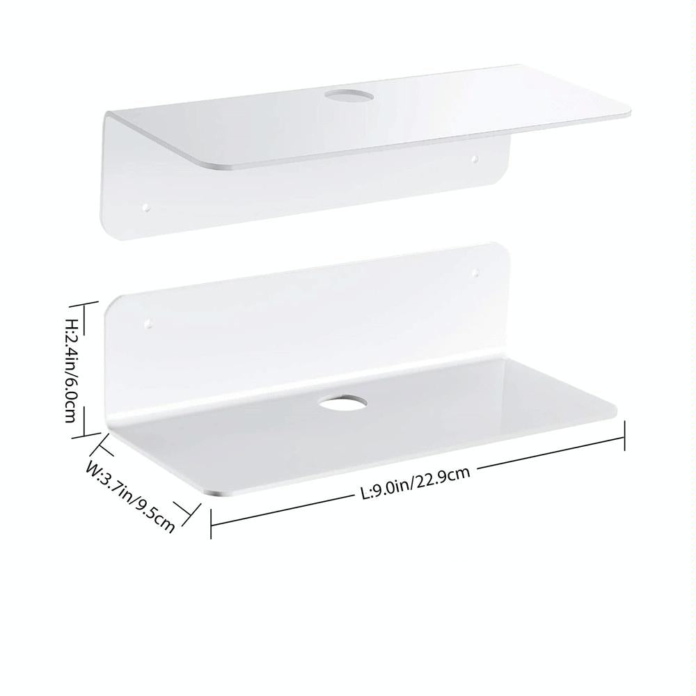Set of 2 Wall Mounts for Speakers and Surveillance Cameras - Transparent