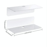 Set of 2 Wall Mounts for Speakers and Surveillance Cameras - Transparent