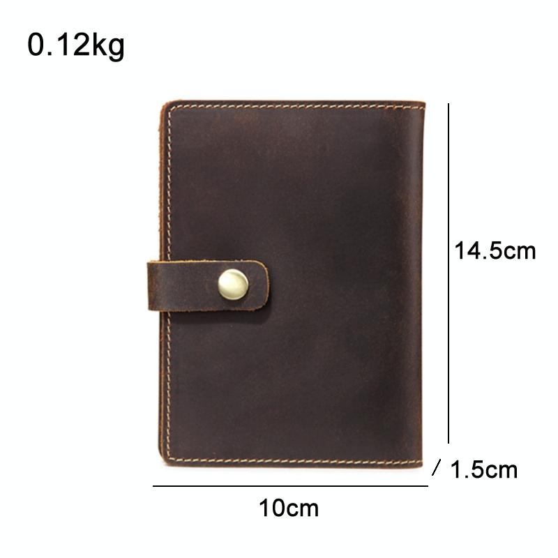 Vintage Dark Coffee Leather Passport Holder