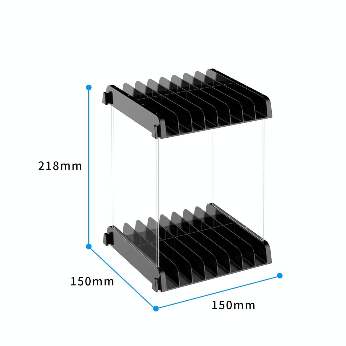 Wall-mounted Game Card Cd Storage Bracket - Black