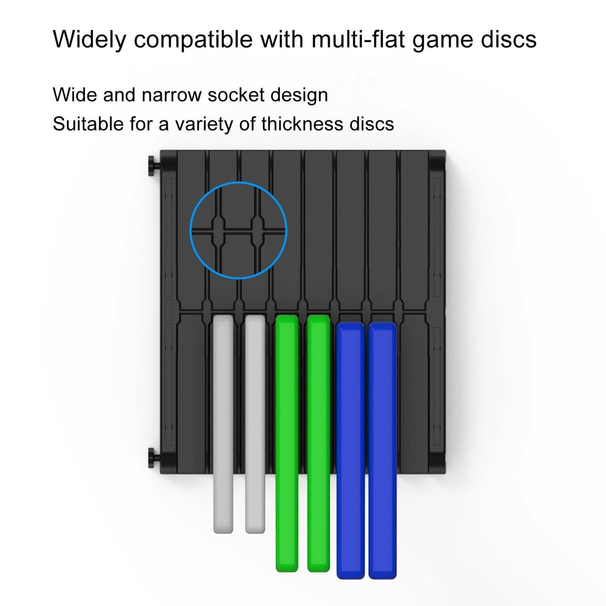 Wall-mounted Game Card Cd Storage Bracket - Black