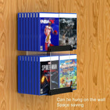 Wall-mounted Game Card Cd Storage Bracket - Black - Low Angle