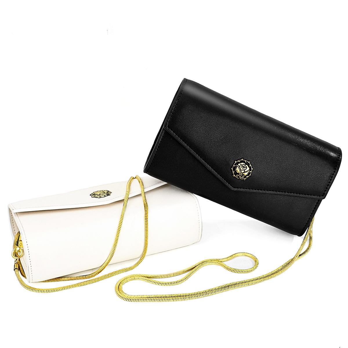 Chic One Shoulder Cowhide Bag For Women - Black