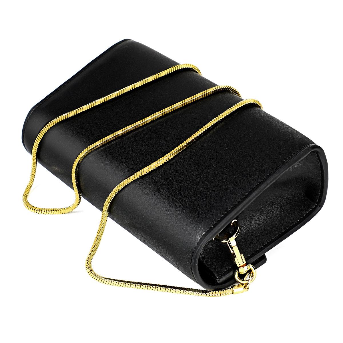 Chic One Shoulder Cowhide Bag For Women - Black