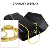 Chic One Shoulder Cowhide Bag For Women - Black - Close-Up Angle